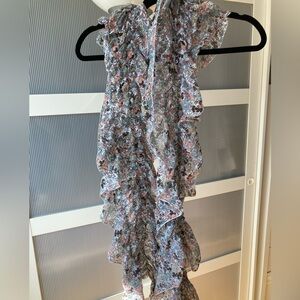 Floral Ruffle Scarf